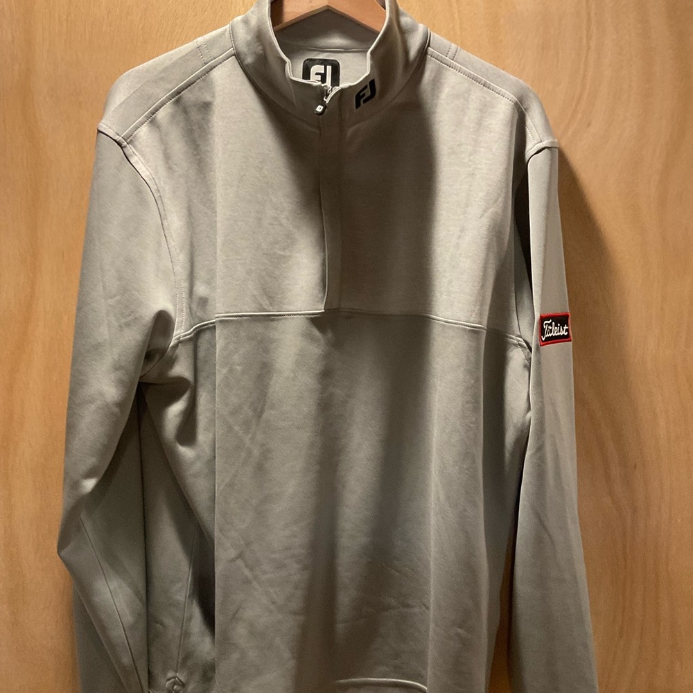 FootJoy Light Gray Men's Shirt Jacket FJ and Titleist Patch